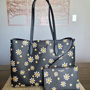 Kate spade all day daisy dots large tote bag shoulder purse